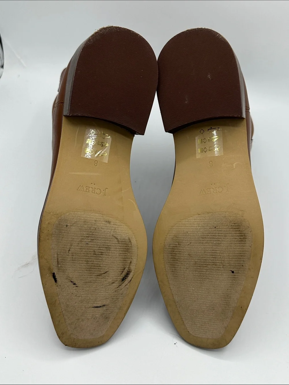 J. Crew Tan Vegan Leather Chelsea Boots Size 8 Pull-On